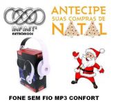 Fone MP3 Sem fio Entr. p/ Cartão e Rádio FM